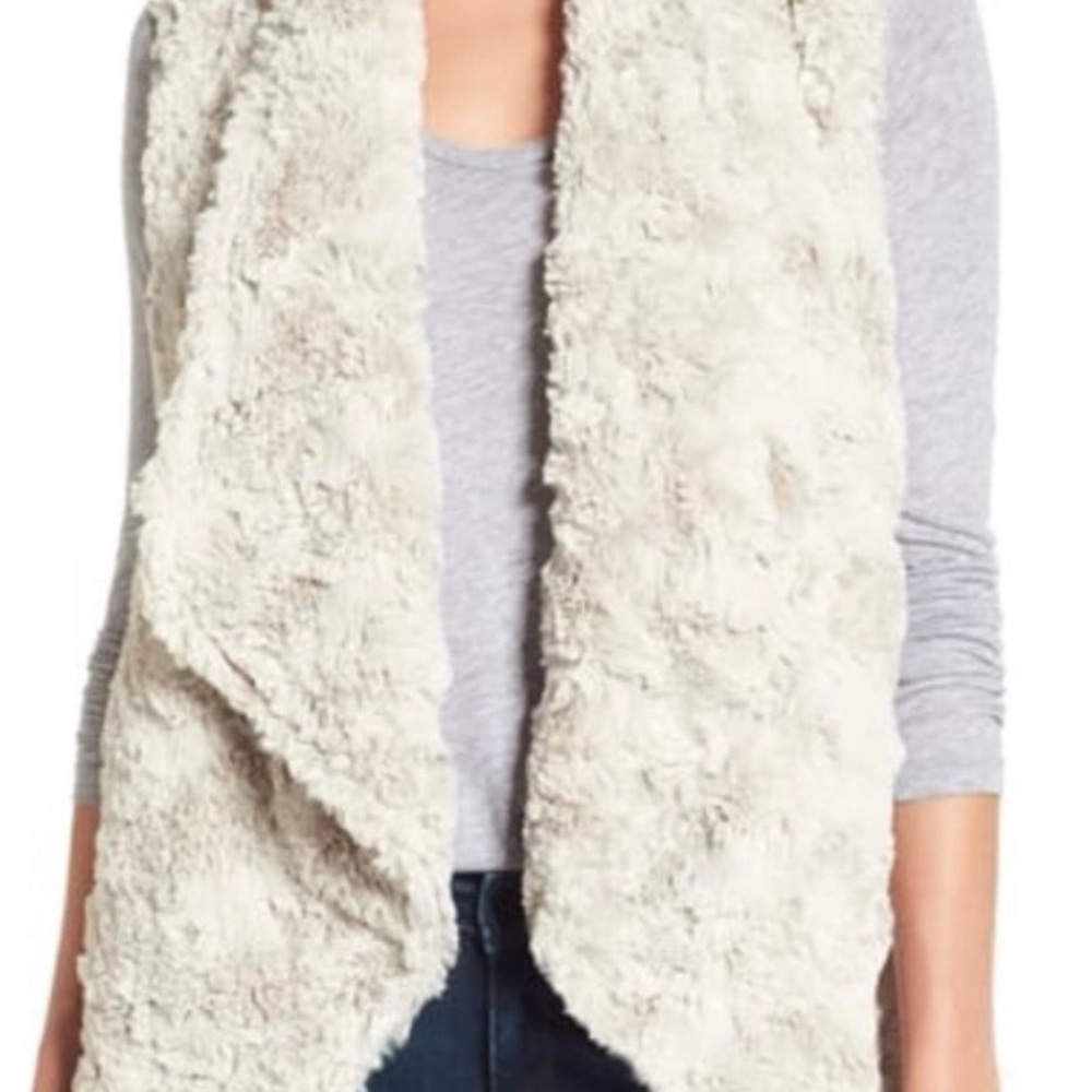 Dylan Cream Faux Fur Vest Medium